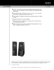 Sony SRSZ50/BLK Marketing Specifications (Black)