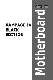 Asus RAMPAGE IV BLACK RAMPAGE IV BLACK EDITION User's Manual