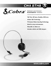 Cobra CWA BTH8 CWA BTH8 Features & Specs
