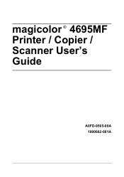 Konica Minolta magicolor 4695MF magicolor 4695MF Printer Copier Scanner User Guide