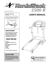 NordicTrack 2500r Treadmill Uk Manual