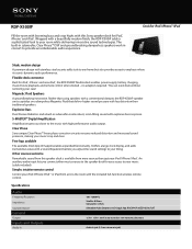 Sony RDP-X500IP Marketing Specifications