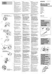 Sony RM-X6S Installation Instructions (English, Español, Français)