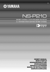 Yamaha NS-P210 Owner's Manual