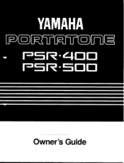 Yamaha PSR-500 Owner's Manual (image)