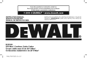 Dewalt DCE150B Instruction Manual