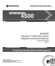 HP 316095-B21 FW 08.01.00 McDATA Sphereon 4500 Fabric Switch Installation and Service Manual (620-000159-330, November 2005)