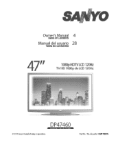 Sanyo DP47460 Owners Manual