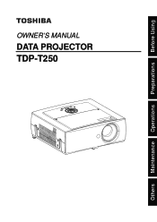 Toshiba TDPT250 Owners Manual