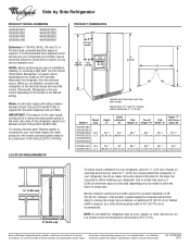 Whirlpool GSF26C4EXB Dimension Guide