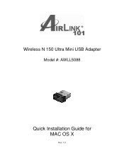 Airlink AWLL5088 Installation Guide (MAC OS)