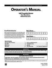 Cub Cadet SC900Lawn Mower Operation Manual