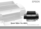 Epson Stylus Pro 4800 Portrait Edition Quick Reference Guide