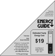 Haier 55UG2500 Energy Guide