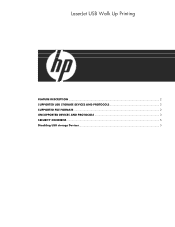 HP LaserJet P1009 HP LaserJet Printers - USB Walk Up Printing
