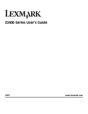 Lexmark Z2420 User's Guide