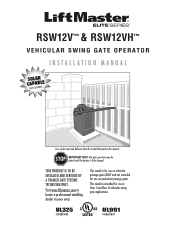 LiftMaster RSW12V RSW12V Install Manual