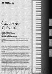 Yamaha CLP-110 Owner's Manual