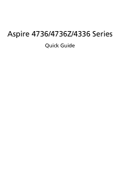 Acer Aspire 4736Z Quick Start Guide