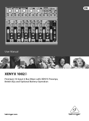 Behringer XENYX 1002B Manual