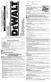 Dewalt DW085K Instruction Manual