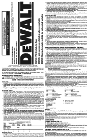 Dewalt DW331K Instruction Manual