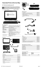HP 1155 Illustrated Parts & Service Map HP 1155 All-in-One Business PC