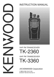 Kenwood TK-3360 Instruction Manual