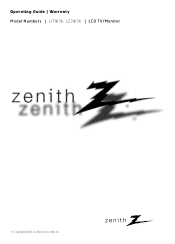 Zenith L23W36 Operating Guide
