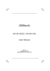ASRock G41M-VS3 User Manual