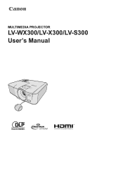 Canon LV-X300 User Manual