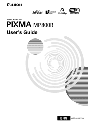 Canon PIXMA MP800R User's Guide