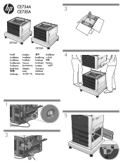 HP LaserJet Enterprise M4555 HP LaserJet Enterprise M4555 MFP - 1x500/3x500 Stand Installation Guide
