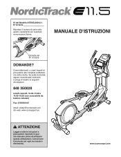 NordicTrack E 11.5 Elliptical Italian Manual