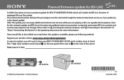 Sony BDV-IS1000/C Planned firmware update for BD-LIVE™