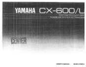 Yamaha CX-600 Owner's Manual