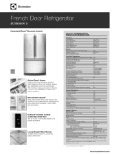 Electrolux EW23CS75QS Product Specifications Sheet (English)