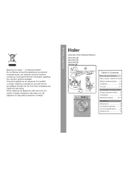 Haier HWB1260 Operation Manual