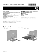 HP Pavilion 24 Hard Drive Replacement Instructions 1