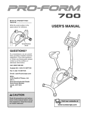 ProForm 700 Uk Manual