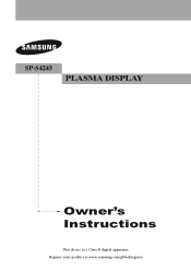 Samsung SP-S4243 User Manual (user Manual) (ver.1.0) (English)