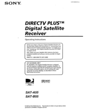Sony SAT-B55 Operating Instructions  (primary manual)