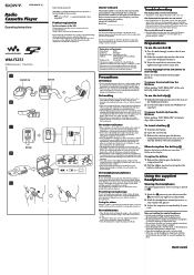Sony WM-FS233 Operating Instructions