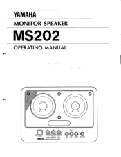 Yamaha MS202 Owner's Manual (image)