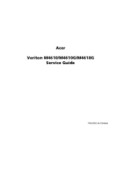 Acer Veriton M4618G Acer Veriton M4610, M4610G, M4618G Desktop Service Guide