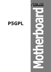 Asus P5GPL P5GPL English user's manual
