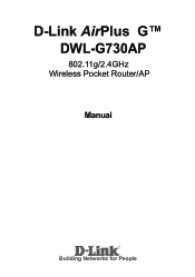 D-Link DWL-G730AP Product Manual