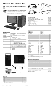 HP 6005 Illustrated Parts & Service Map: HP Compaq 6005 Pro Microtower Business PC