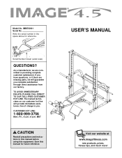 Image Fitness 4.5 Bench English Manual