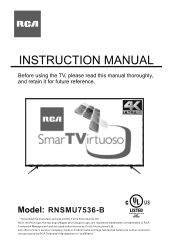 RCA RNSMU7536-B English Manual
